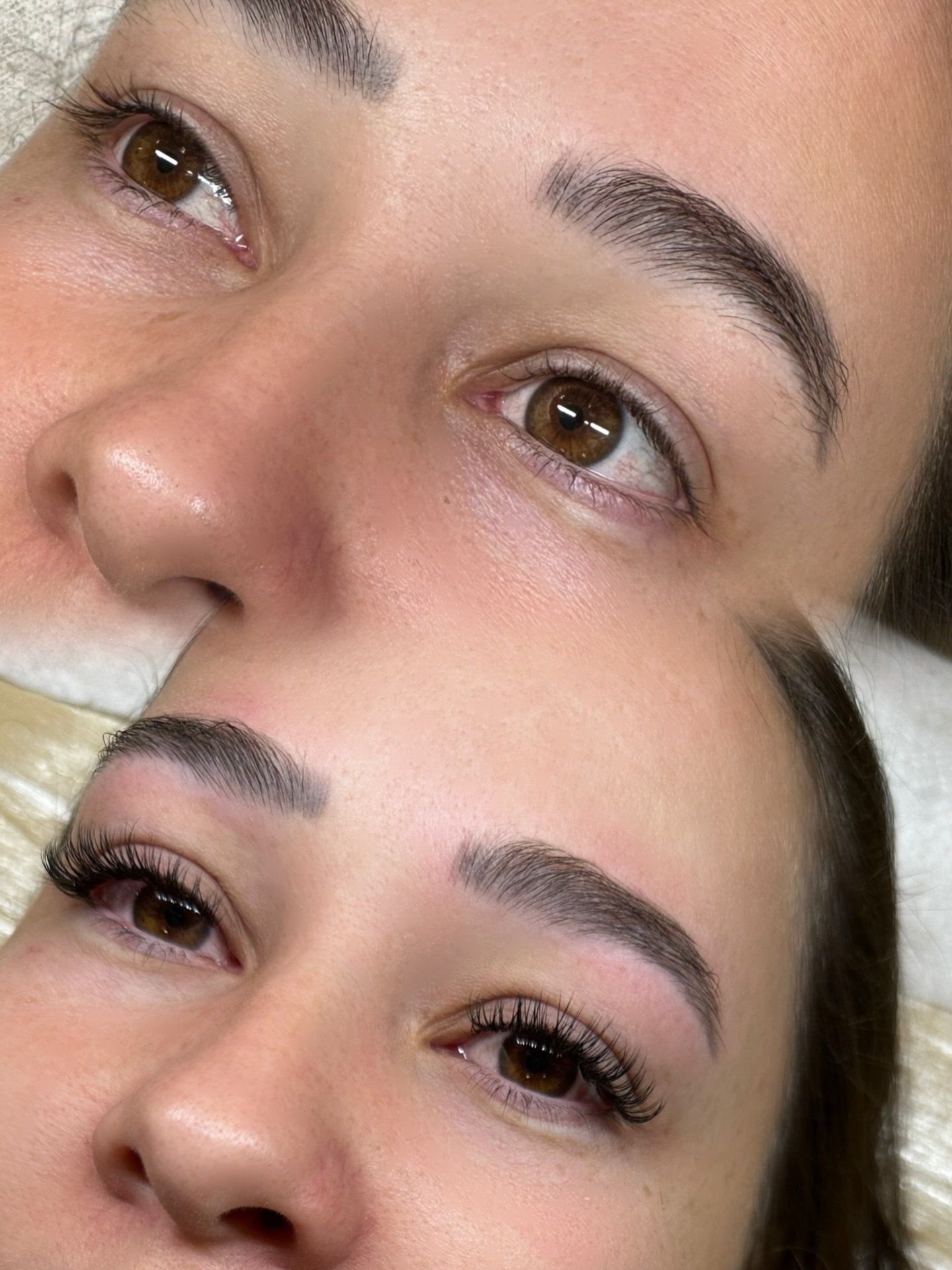 Extensão de cílios e design de sobrancelha em cliente do Studio Josi Lopes Lashes em Londrina
